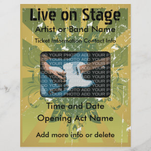 Live on Bühne Grunge Music Flyer