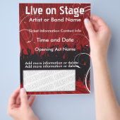 Live on Bühne Red Music Flyer (Hand)