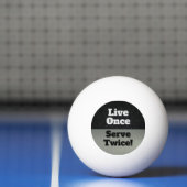 Live Once Serviere zweimal Black SIlver Funny Tischtennisball (Netto)