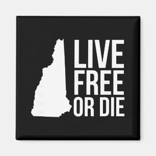 Live Or Die Nh Motto New Hampshire Karte Magnet