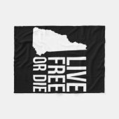 Live Or Die Nh Motto New Hampshire Map Fleecedecke (Vorderseite (Horizontal))