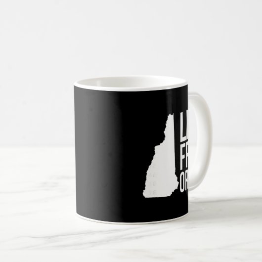 Live Or Die Nh Motto New Hampshire Map  Kaffeetasse (VorderseiteRechts)
