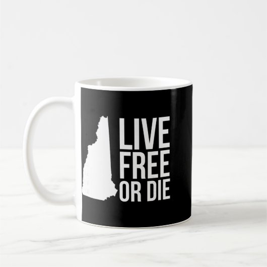 Live Or Die Nh Motto New Hampshire Map Kaffeetasse (Links)