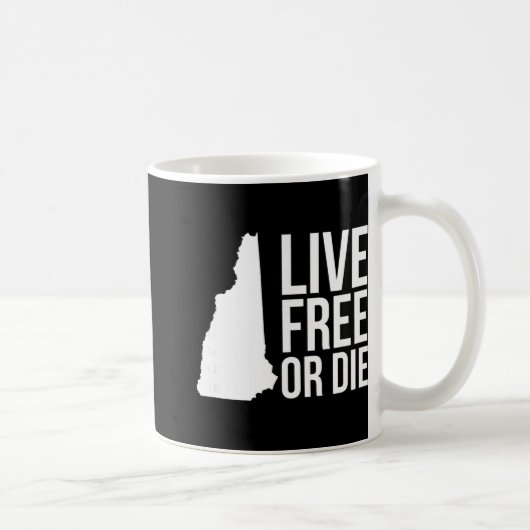 Live Or Die Nh Motto New Hampshire Map Kaffeetasse (Rechts)