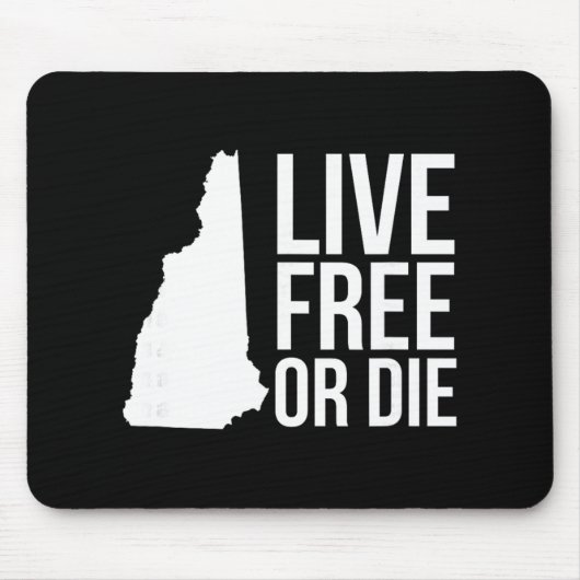 Live Or Die Nh Motto New Hampshire Map Mousepad (Vorne)