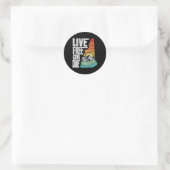Live Or Die Retro New Hampshire Nature Runder Aufkleber (Tasche)