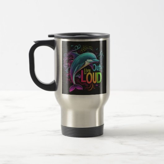 "Live Out Loud" Reisecoffee Mug Reisebecher (Links)