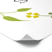 Live-Poster mit schlichter Gelbblüte Poster (Ecke)