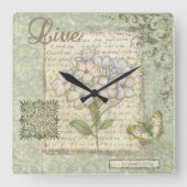 Live Quadratische Wanduhr (Vorderseite)