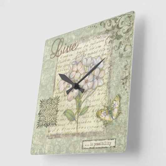 Live Quadratische Wanduhr (Winkel)