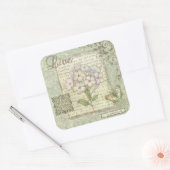 Live Quadratischer Aufkleber (Umschlag)