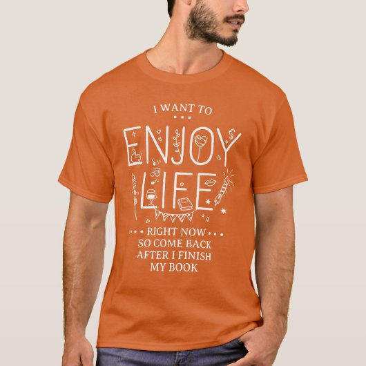 Live Read Books Minimalistisch genießen T-Shirt (Vorderseite)