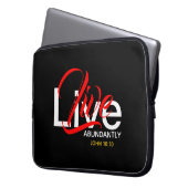 Live reichlich John 10:10 Scripture Laptopschutzhülle (Vorderseite Links)