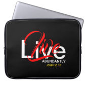 Live reichlich John 10:10 Scripture Laptopschutzhülle (Vorderseite)
