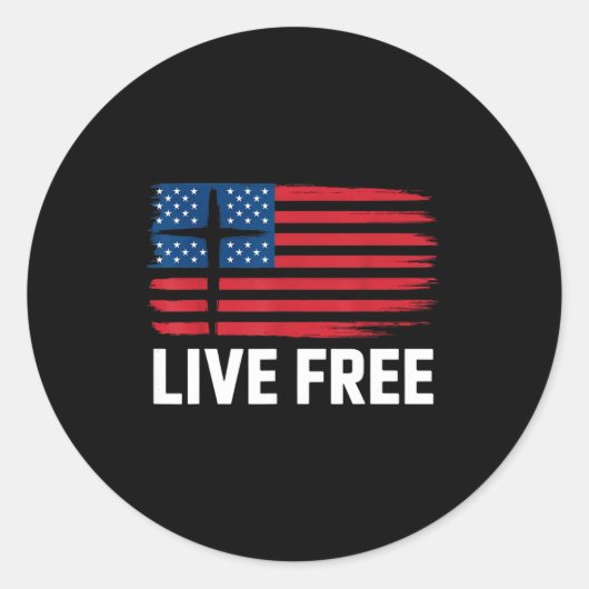 Live  runder aufkleber (Vorderseite)