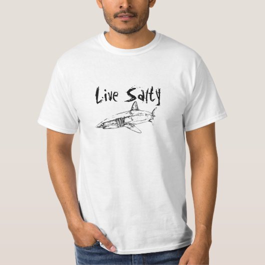 Live Salty Mako Front 5 T-Shirt (Vorderseite)