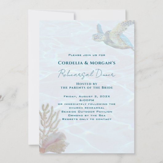 Live Seas Probe Abendessen Einladung (Vorderseite)