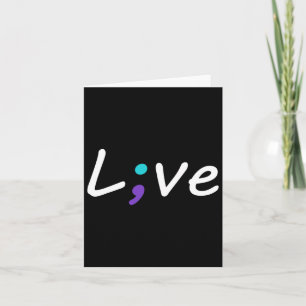 Live Semicolon Suizidprävention Bewusstsein 2 Karte