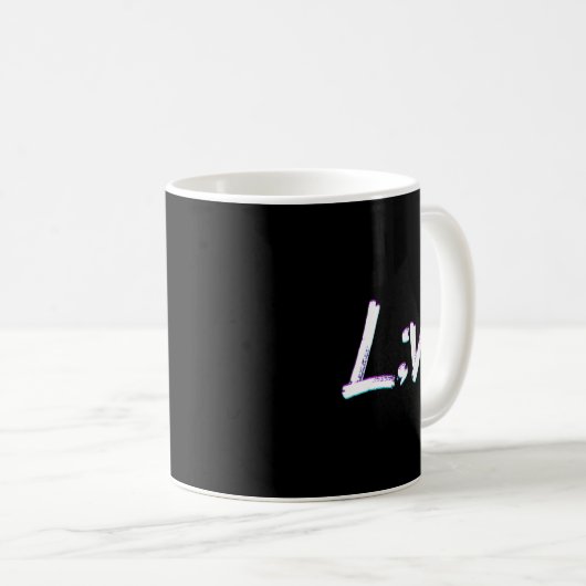 Live Semicolon Suizidprävention Bewusstsein Kaffeetasse (VorderseiteRechts)