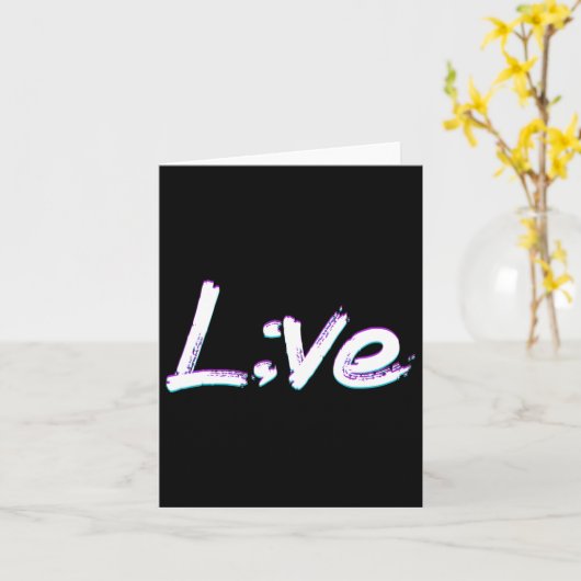 Live Semicolon Suizidprävention Bewusstsein Karte (Gelbe Blume)