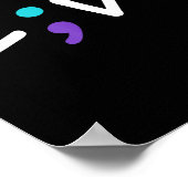 Live Semicolon Suizidprävention Bewusstsein Poster (Ecke)