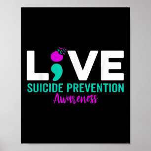 Live Semikolon Suizidprävention Psychische Gesundh Poster