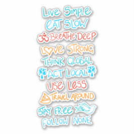 Live Simple 2 Aufkleber