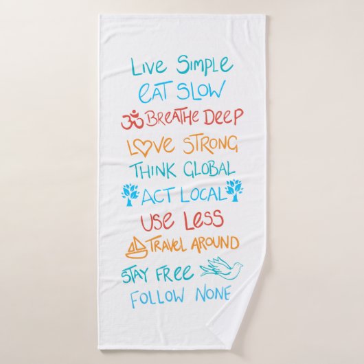 Live Simple 2 Badehandtuch (Badehandtuch)
