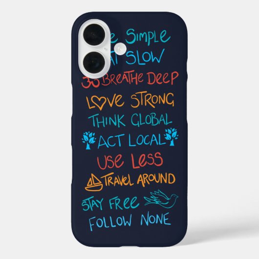 Live Simple 2 Case-Mate iPhone Hülle (Rückseite)