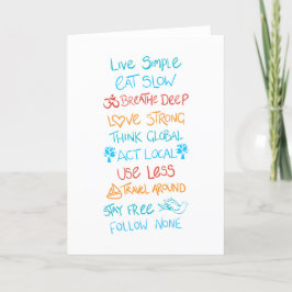 Live Simple 2 Dankeskarte