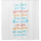 Live Simple 2 Duschvorhang (Vorderseite)