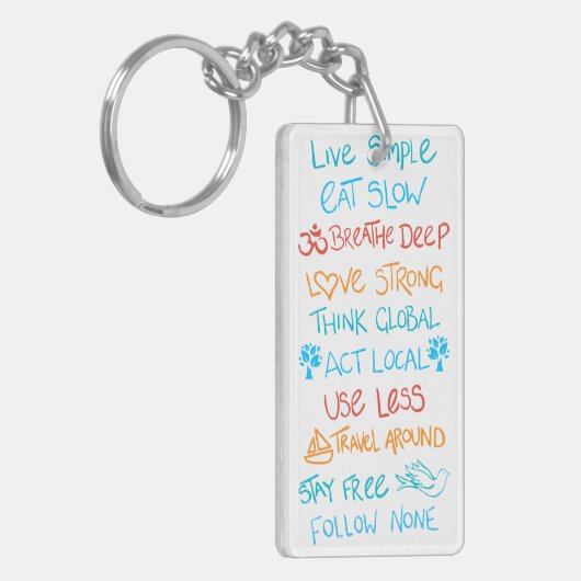 Live Simple 2 Schlüsselanhänger (Vorderseite links)