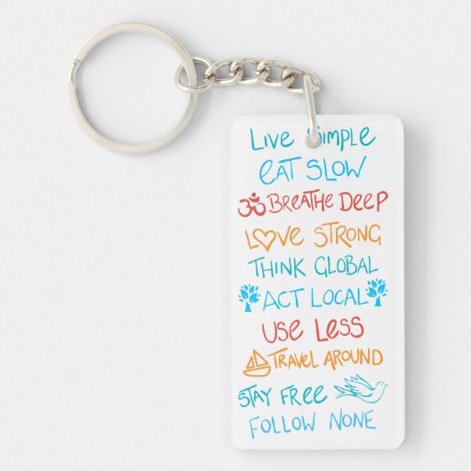 Live Simple 2 Schlüsselanhänger (Vorderseite)