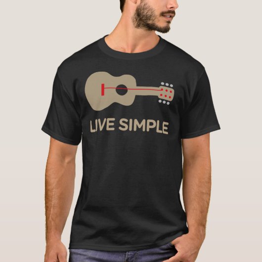 Live Simple One String Guitar Classic T - Shirt (Vorderseite)