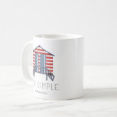 Live Simple Quote Nautic Summer Beach Hütte Cabana Kaffeetasse (Vorderseite Links)