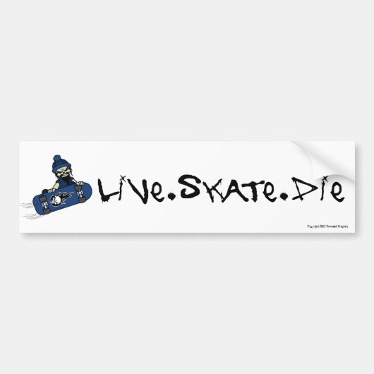 Live-Skate Die Autoaufkleber (Vorne)
