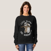 Live Slow Die, wenn Funny Sloth Shirt Männern sche (Vorne ganz)