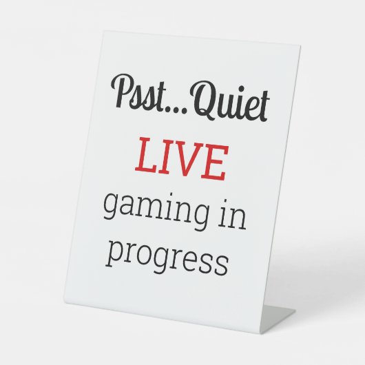 Live-Spiel läuft Sockelschild (Vorderseite)