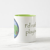 Live-Stream-Golf Zwei-Tone-Kaffee-Tasse Zweifarbige Tasse (Mittel)