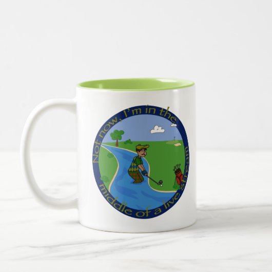 Live-Stream-Golf Zwei-Tone-Kaffee-Tasse Zweifarbige Tasse (Links)