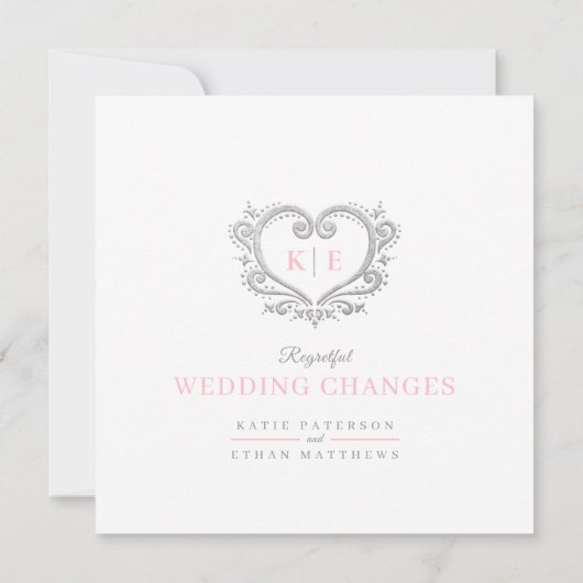 Live Stream Liebe zur Anpassung der Heart Monogram Ankündigung (Rückseite)