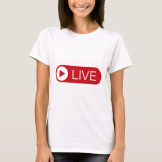 Live-Stream-T-Shirt – „Live“-Logo-Grafik-T-Shirt T-Shirt