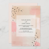 Live Stream Virtual Wedding Abstrakt Pink Einladung (Vorne/Hinten)