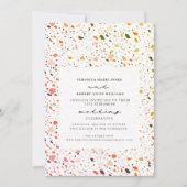 Live Stream Virtual Wedert Terrazzo Einladung (Vorderseite)