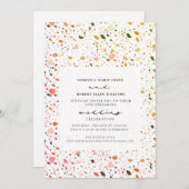 Live Stream Virtual Wedert Terrazzo Einladung (Vorne/Hinten)