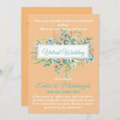 Live-Streaming-Einladungen für Virtual Wedding-Vid (Vorne/Hinten)