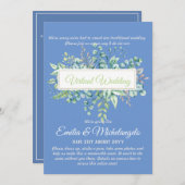 Live-Streaming-Einladungen für Virtual Wedding-Vid (Vorne/Hinten)