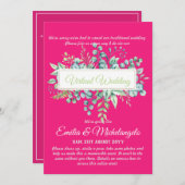 Live-Streaming-Einladungen für Virtual Wedding-Vid (Vorne/Hinten)