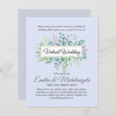 Live-Streaming-Einladungen für Virtual Wedding-Vid (Vorne/Hinten)