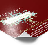 Live-Streaming-Einladungen für Virtual Wedding-Vid Fotodruck (Ecke)